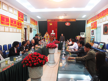 Đoàn cán bộ lãnh đạo, giảng viên trường Đại học Hà Tĩnh thăm và làm việc với trường CĐ Kinh tế-Tài chính Thái Nguyên